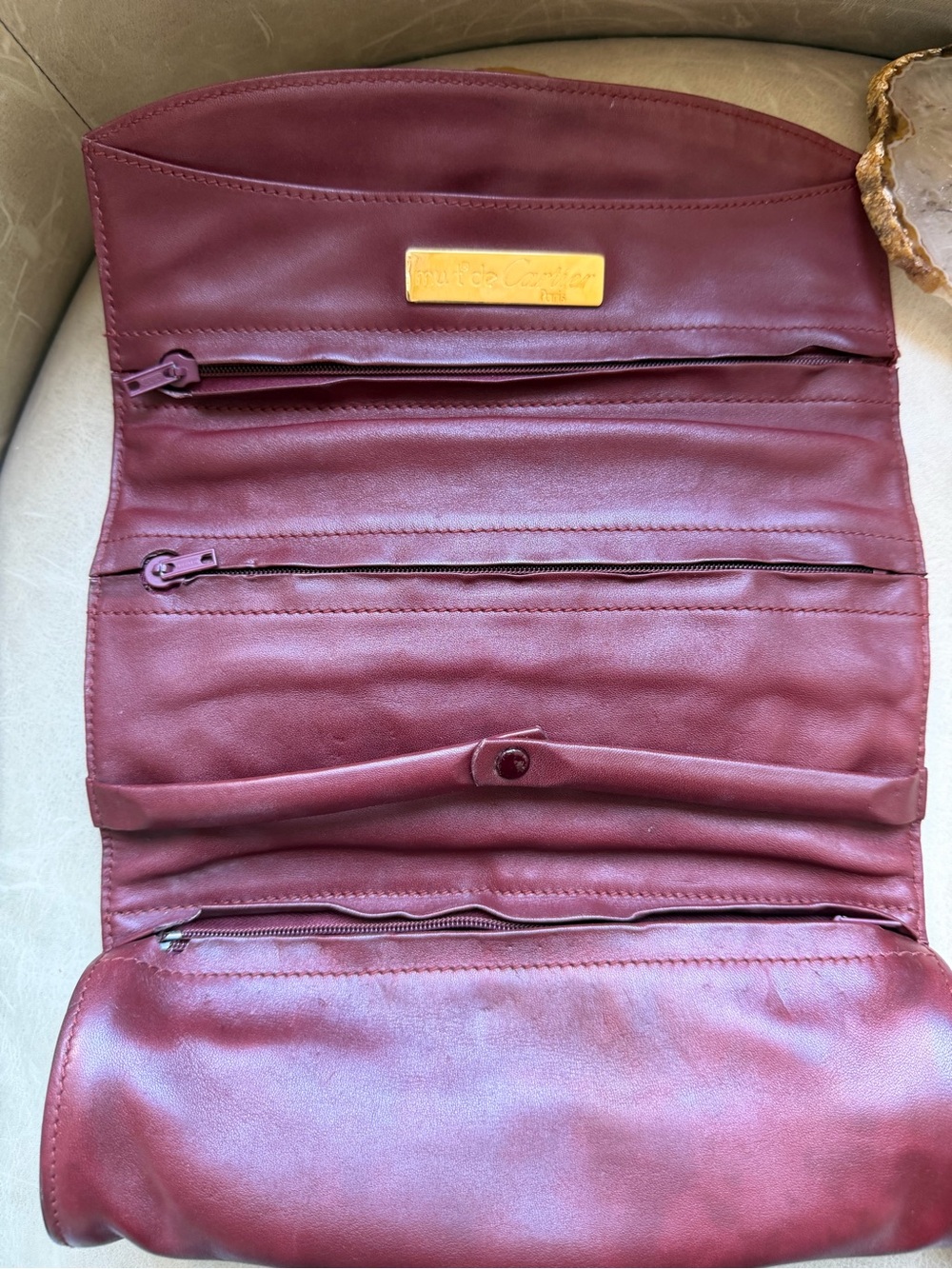 Rare Vintage Cartier Leather Jewelry roll - Picture 7 of 15